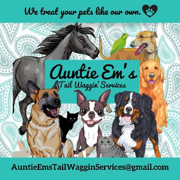 Auntie Em's Tail Waggin’ Services logo