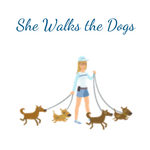 She Walks the Dogs/ A Happy Dogs Life logo